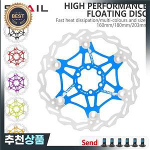 SNAIL 자전거 플로팅 디스크 브레이크 패드 160/180/203MM MTB 도로 6 볼트 네일 부품