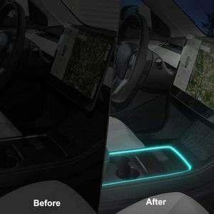 자동차 조명용품 센터 콘솔 대시보드 네온 조명 튜브 RGB 인테리어 LED 스트립 앱 컨트롤러 포함 호환 모델