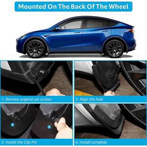 자동차 용품 Tesla Model Y  - 스플래시 가드 용 머드 플랩 매트 펜더 드릴링 필요  액세서리 Fit 5 Seater