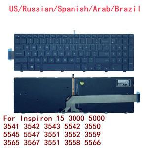 컴퓨터 노트북 3551 RU 5542 키보드 백라이트 AR 3541 Dell 3551 BR US 3550 3543 3552 3567 SP 3542 3000 3559 5545 5000 Inspiron 3565 5547 15