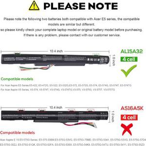 컴퓨터 노트북 P227 E5 772G Aspire 473G 553G 노트북 522G E5 E5 AL15A32 배터리 Acer 473G E5 473G P257 E5 56T8 P258 573G 573G 57IR E5 E5 E5