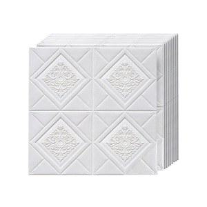 웨인스코팅 인테리어 벽지 단면 30x60cm10장 욕실 점착식 타일 화장실 유럽풍 시트지