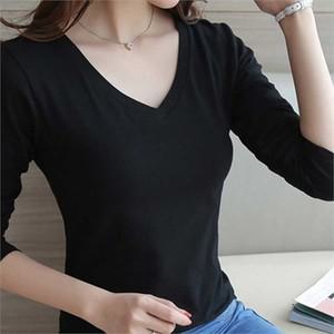 [오노마] ONM 브이넥 여자 티셔츠 기본티 데일리 긴팔 레이어드룩  9441372)
