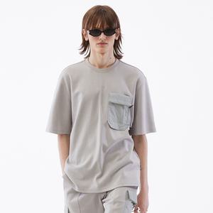 [그루브라임]유니)EDGE SLIT POCKET T-SHIRTS (GREY) [LSRMCTA312M]