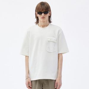 [그루브라임]유니)EDGE SLIT POCKET T-SHIRTS (WHITE) [LSRMCTA312M]