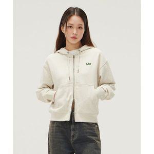 (매장정품) LEE 스몰 트위치 로고 후드 집업 오트밀 LE2403HZ01OT 86151