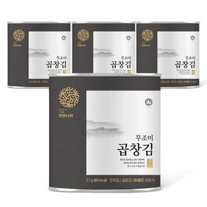 [광천김] 자연나라 무조미 곱창 캔김 4캔