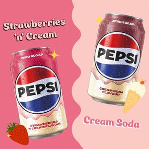 펩시콜라 딸기크림 크림소다 330ml PEPSI 영국콜라 특이한콜라