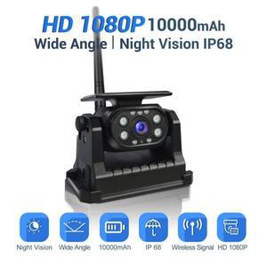 WiFi 태양 광 발전 무선 자기 역방향 후방 카메라 RV 트럭 캠핑카 용 배터리가 내장 된 휴대 iPhone Androi