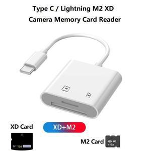 iPhone XD 카드 리더기 Lightning/Type-c M2 카메라 메모리 USB C