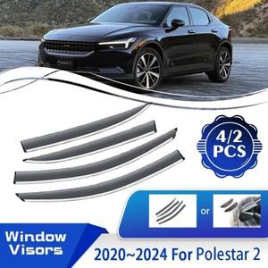 자동차 레인 디플렉터, Polestar 2 2020 2024, 창문 바람 태양 바이저, 웨더실드 액세서리