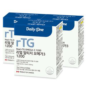 데일리원 리얼 알티지 오메가3 1200 1300mg X 60캡슐 3통