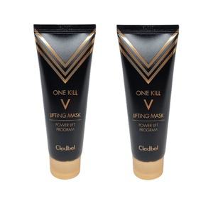 끌레드벨 골드 리프팅팩 원킬 브이 마스크 실 리프팅 블랙에디션 70ml 2개