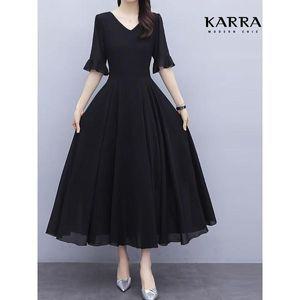 [하프클럽/]KARRA 플레어솔리드쉬폰원피스_A4S1170