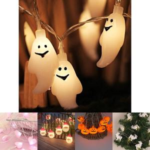 10구 LED 할로윈 유령 가랜드 전구(1.5M)/가렌드/가랜더/장식/데코/인테리어/꾸미기/파티/행사/엘이디/조명