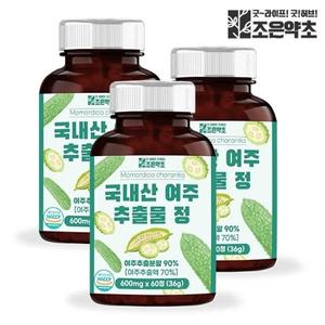 조은약초 여주 추출물 여주정 식약처 HACCP 인증 60정 x 3개 여주분말 여주환