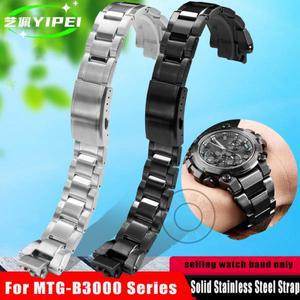 316L Solid Stainless Steel Strap For G-SHOCK Casio MTG-B3000 Series Quick Release Modified Raised Ac