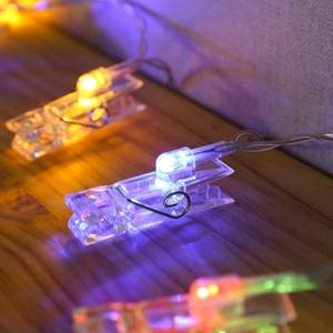 전지 와이어 LED 컬러 전구 30구 조명 장식 건 장 집게전구(4.8M) 장식전구 식용