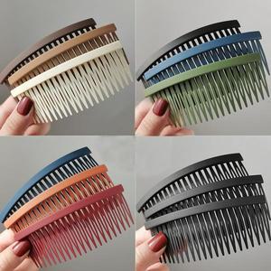 여성용 프렌치 헤어 빗 매트 스트레이트 클립, 단색 클로 바레트, 메이커 번 스타일링 액세서리, 패션 10cm