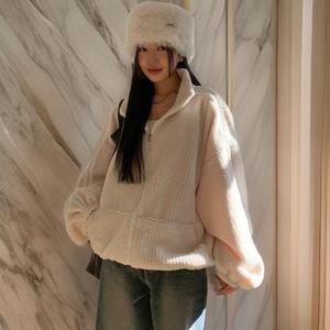 [다잇템] 여자 집업 골지 덤블 2WAY 박스핏 가디건