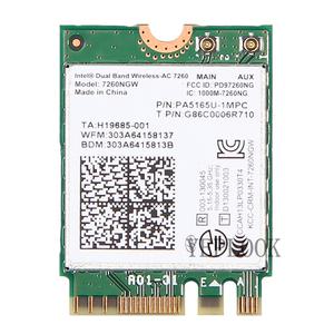 와이파이 원격 제어 블루투스 4.0 듀얼 밴드 무선 어댑터 카드 NGFF M.2 802.11ac WLAN AC7260 7260NGW 86