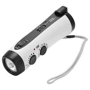크랭크 라디오 재난 피난 등산 레져  D300 핸드 발전기 다기능 휴대용 비상 전원 공급 장치 5 LED 손전등 A