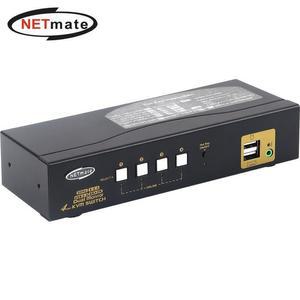 [XBK80649_48]듀얼 4K 60Hz HDMI KVM 4대1 스위치 USB 랜용품