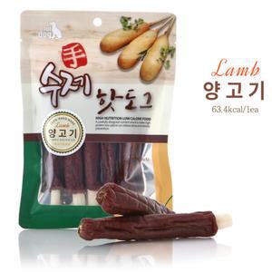 씹는재미 쫀득 크런치 양고기 댕댕이 핫바 애견소세지 통살 강아지소시지