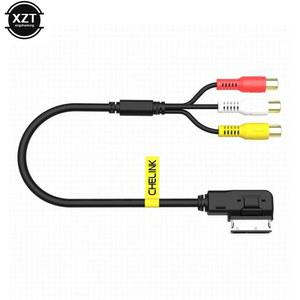 영상선 폭스바겐 Audi 아우디 AMI AUX 옥스 케이블 어댑터 A3 A4 A6 A7 A8 Q5 Q7 R8 MMI RCA 3RCA DVD 비디오 오디오 입력 와이어 1개