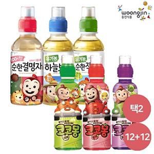 웅진식품 코코몽음료 6종 모음 200ml 12펫+12펫