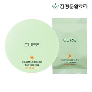 [김정문알로에][김정문알로에] 큐어 아쿠아 마일드 선쿠션 시즌3 본품+리필