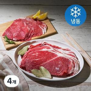 6다이닝 미국산 앞다리살 불고기/샤브샤브용 (냉동) 350g × 4개