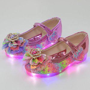 리틀쥬 땡땡이 크라운 아동 키즈 주니어 여아 LED구두