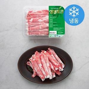 생생포크 한돈 무항생제 인증 목심 대패 구이용 (냉동) 500g × 1팩