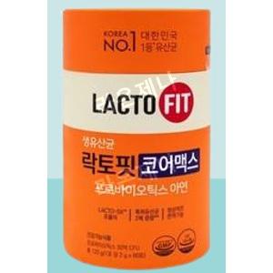라온제나 생유산균 종근당건강 락토핏 코어맥스 프로바이오틱스 아연 60포 1통