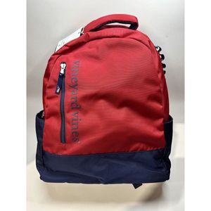[관부가세포함] Vineyard Vines 빈야드 바인스 레드 및 네이비 백팩 스쿨 라운지 백 리미티드 에디