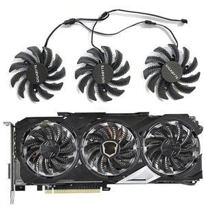 GIGABYTE GTX960 GTX 980TI 760 670 580 R9 290X 라디에이터 팬, 3FAN 75mm 4 핀, T128010SU PLD08010S12HH