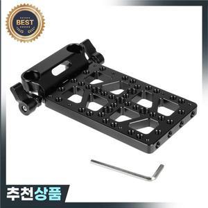 카메라 전원 어댑터용 웨지 플레이트 퀵릴리즈 베이스 15mm 로드 클램프 숄더 키트