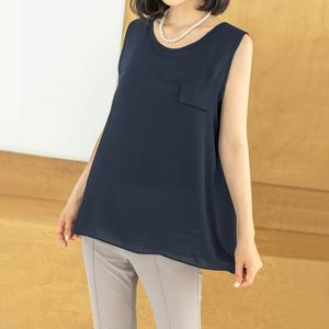 [디얼마미][디얼마미] 찰랑 포켓 쉬폰 나시  /마담 미시 중년 여성 빅사이즈