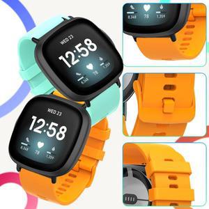 Fitbit Versa 4 3 2 1 Lite 핀 버클 소프트 스포츠 시계 밴드 sense/sense 교체 용 시계줄 실리콘 스트랩