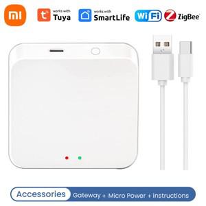 투야 스마트봇Xiaomi Gateway Zigbee 3.0 BLE MESH 다중 모드 허브 스마트 홈 브리지 Type-C 포트 Alexa Go