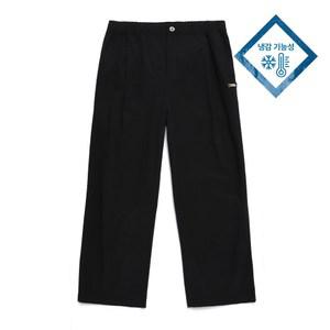 [공식] 내셔널지오그래픽 N242MPT070 쿨링 원턱 와이드팬츠 CARBON BLACK