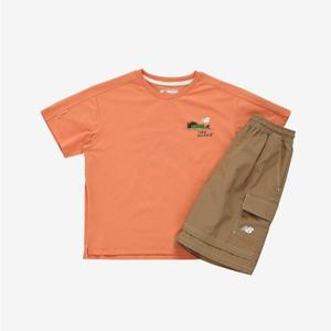키즈(NB Kids) FAMILY HOLIDAY_일러스트 반팔 셋업 NK9YF2301U_(80)Orange