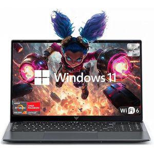 MALLRACE 노트북 컴퓨터 15.6인치 FHD 디스플레이 AMD Ryzen 7 5825U 프로세서(8C/16T 4.5Hz) 16GB DDR4x2
