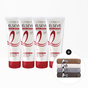 [로레알파리] 토탈리페어 미라클 헤어팩 170ml 4개+스누피 타올 1장(랜덤)