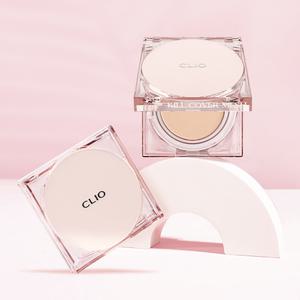 클리오 킬 커버 메쉬 글로우 쿠션 [본품15g+리필15g] - 쿠션팩트 커버 물광 촉촉 윤광 건성 R