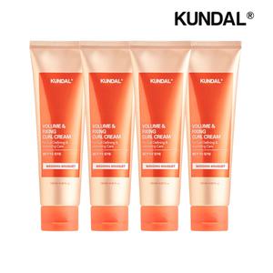 [쿤달]쿤달 볼륨 앤 픽싱 컬크림 웨딩부케 130ml x4개