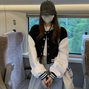 여성 바시티 크롭 야구점퍼 러블리 캐주얼 자켓 2사이즈