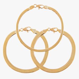 14K 18K 스네이크 뱀줄 3mm 4mm 5mm 체인 금 팔찌