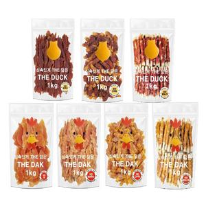 더닭 강아지 반려견 단백질 대용량 간식 1kg 과대포장 없는 순중량 간식
